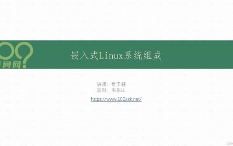 【简述】嵌入式Linux系统组成
