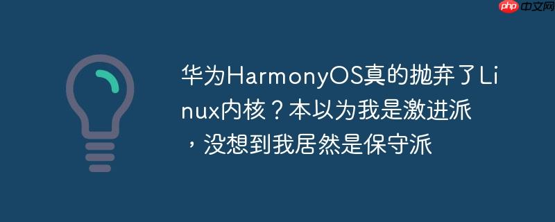 华为HarmonyOS真的抛弃了Linux内核?本以为我是激进派,没想到我居然是保守派
