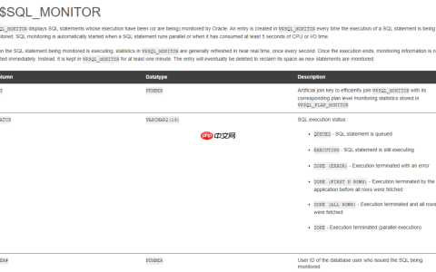 SQL Monitor中status的作用