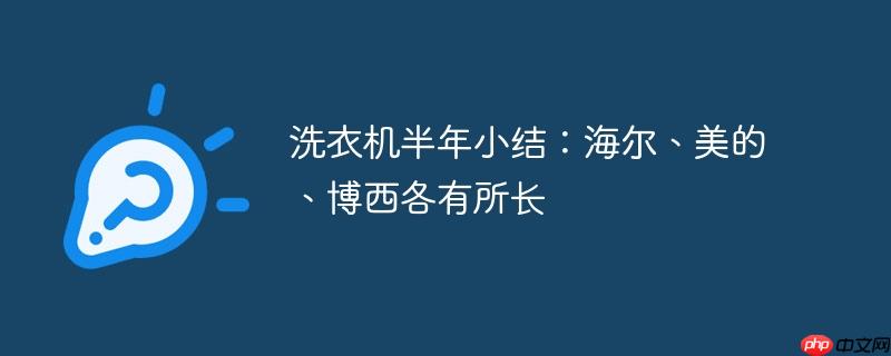 洗衣机半年小结:海尔、美的、博西各有所长