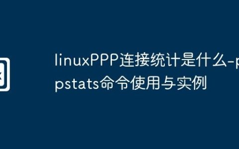 linuxPPP连接统计是什么-pppstats命令使用与实例