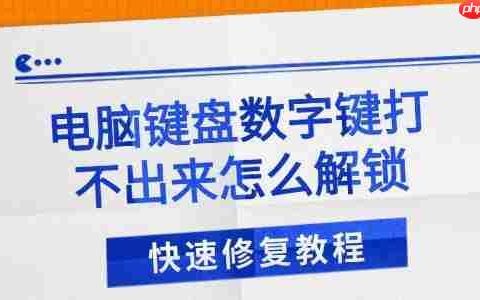 电脑键盘数字键打不出来怎么解锁 快速修复教程