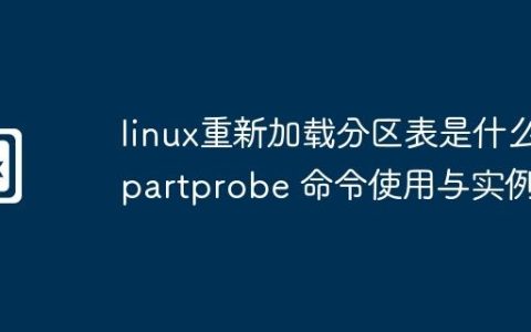 linux重新加载分区表是什么-partprobe 命令使用与实例
