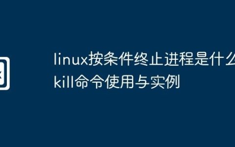 linux按条件终止进程是什么-skill命令使用与实例