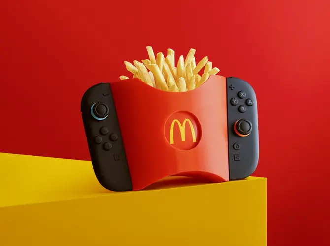 Switch 2创意手柄座3D打印数据开源 喜爱薯条玩家狂喜