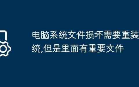 电脑系统文件损坏需要重装系统,但是里面有重要文件
