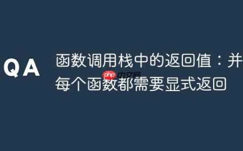 函数调用栈中的返回值：并非每个函数都需要显式返回