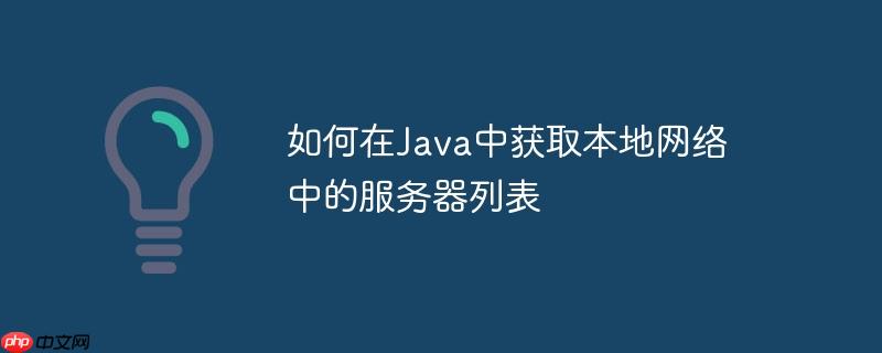 如何在Java中获取本地网络中的服务器列表