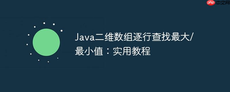 Java二维数组逐行查找最大/最小值:实用教程