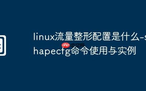 linux流量整形配置是什么-shapecfg命令使用与实例