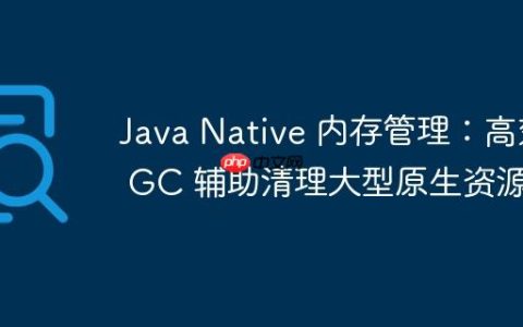 Java Native 内存管理：高效 GC 辅助清理大型原生资源