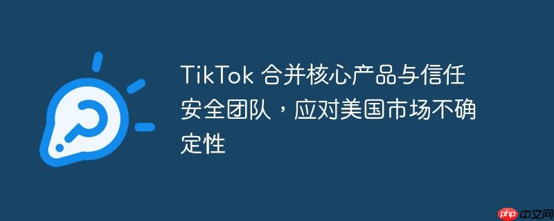 TikTok 合并核心产品与信任安全团队,应对美国市场不确定性