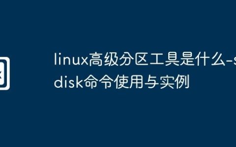 linux高级分区工具是什么-sfdisk命令使用与实例