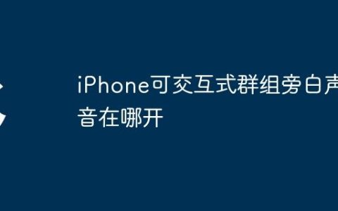 iPhone可交互式群组旁白声音在哪开