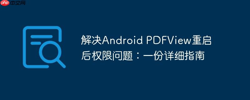 解决android pdfview重启后权限问题:一份详细指南