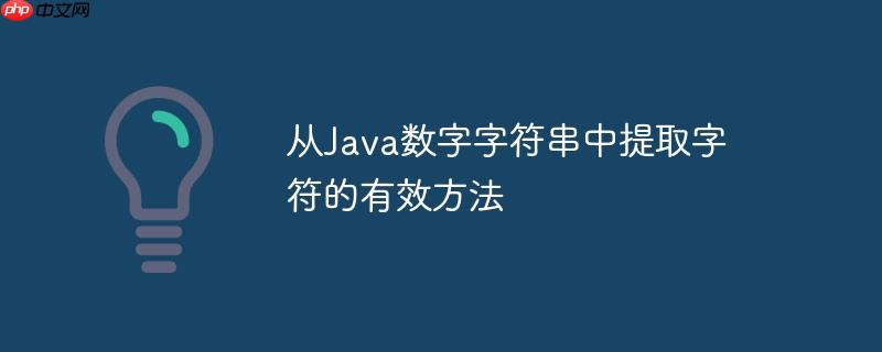 从java数字字符串中提取字符的有效方法