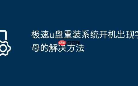 极速u盘重装系统开机出现字母的解决方法