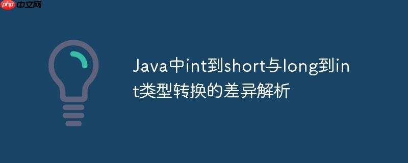 Java中int到short与long到int类型转换的差异解析