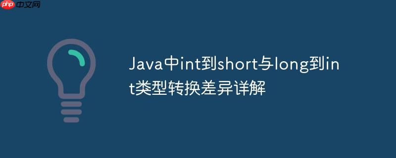 Java中int到short与long到int类型转换差异详解
