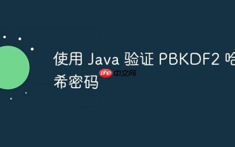 使用 Java 验证 PBKDF2 哈希密码