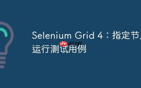 Selenium Grid 4：指定节点运行测试用例