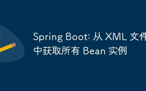 Spring Boot: 从 XML 文件中获取所有 Bean 实例