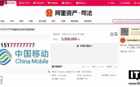 尾号“8 个 7”手机号拍出 320 万元，只有使用权