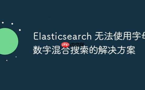Elasticsearch 无法使用字母数字混合搜索的解决方案