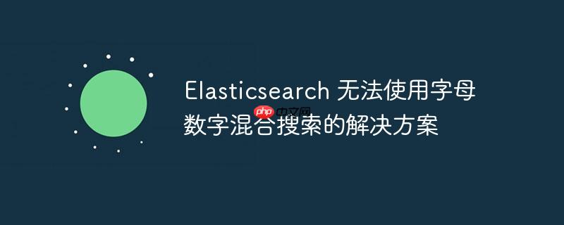 elasticsearch 无法使用字母数字混合搜索的解决方案