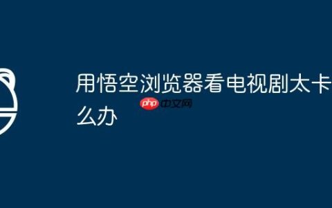 用悟空浏览器看电视剧太卡怎么办