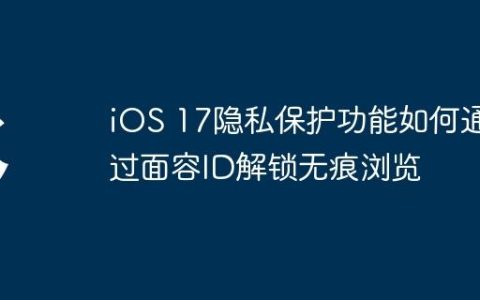 iOS 17隐私保护功能如何通过面容ID解锁无痕浏览