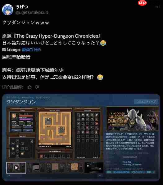机翻失误!一款游戏意外