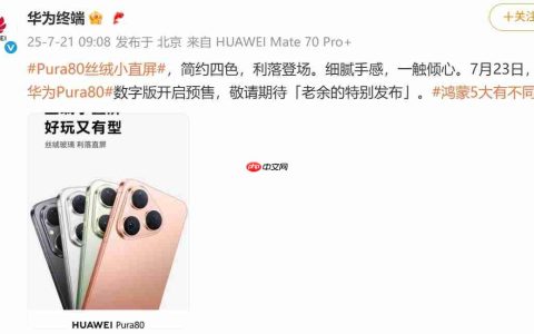 7月23日开启预售！华为 Pura80数字版正式官宣