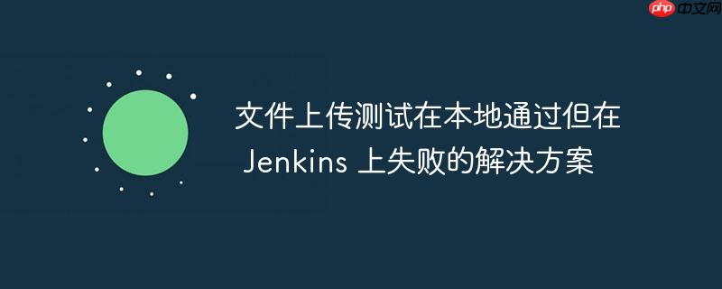文件上传测试在本地通过但在 jenkins 上失败的解决方案