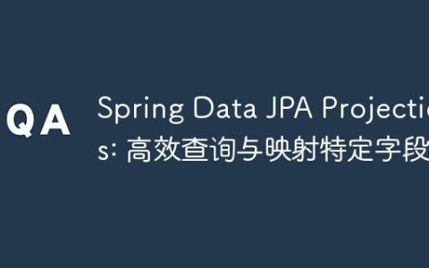 Spring Data JPA Projections: 高效查询与映射特定字段
