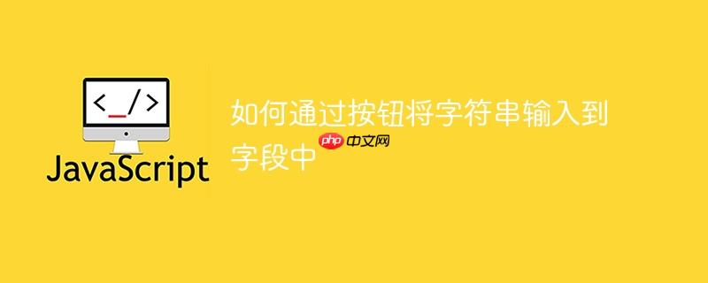 如何通过按钮将字符串输入到字段中