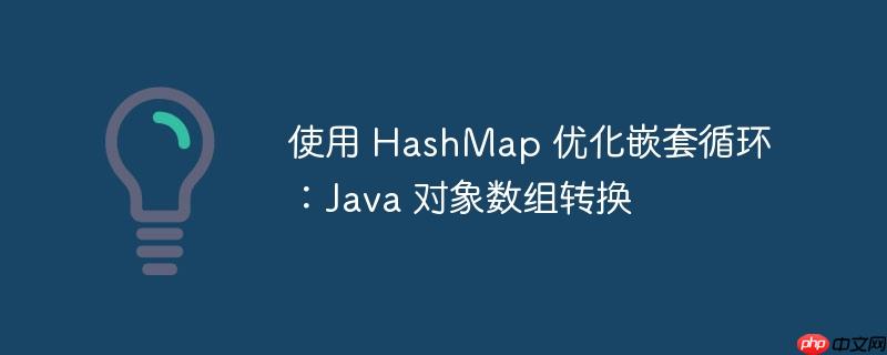 使用 hashmap 优化嵌套循环:java 对象数组转换
