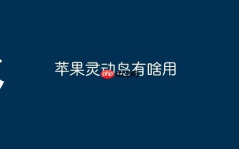苹果灵动岛有啥用