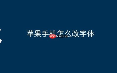 苹果手机怎么改字体