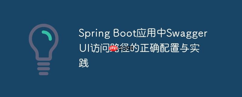 Spring Boot应用中Swagger UI访问路径的正确配置与实践