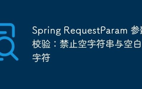 Spring RequestParam 参数校验：禁止空字符串与空白字符