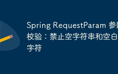 Spring RequestParam 参数校验：禁止空字符串和空白字符