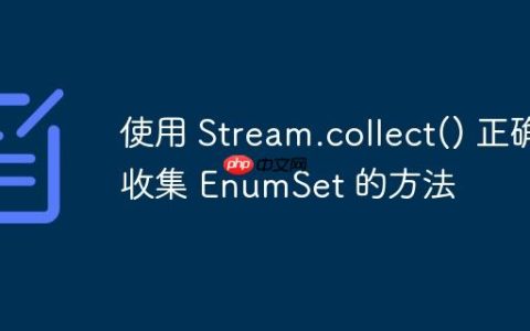 使用 Stream.collect() 正确收集 EnumSet 的方法
