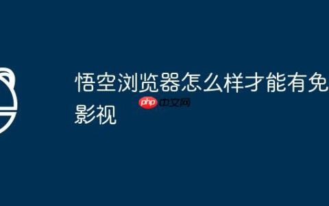悟空浏览器怎么样才能有免费影视