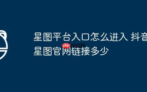 星图平台入口怎么进入 抖音星图官网链接多少