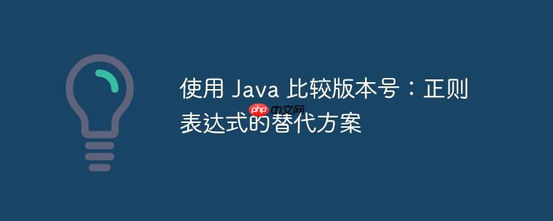 使用 java 比较版本号:正则表达式的替代方案