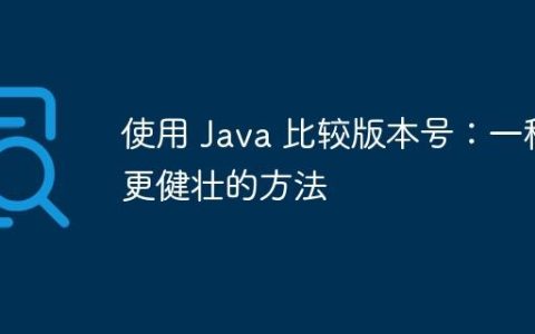 使用 Java 比较版本号：一种更健壮的方法