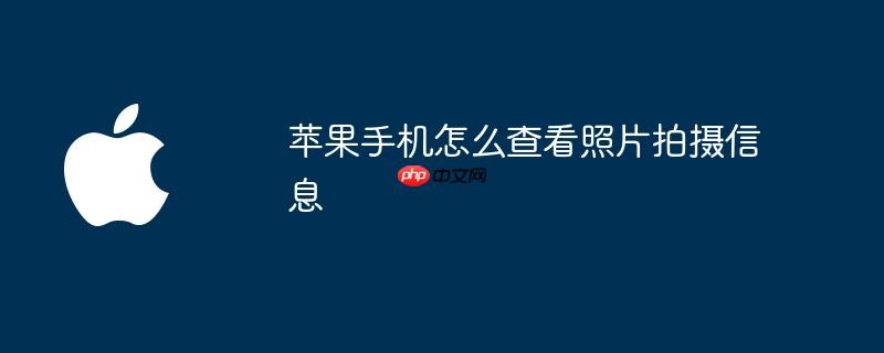 苹果手机怎么查看照片拍摄信息