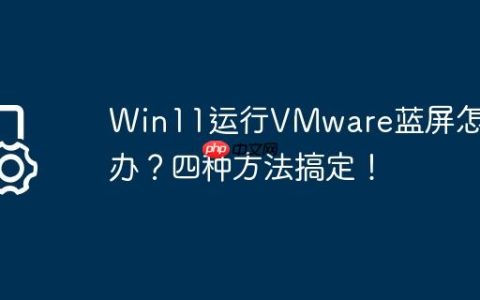 Win11运行VMware蓝屏怎么办？四种方法搞定！