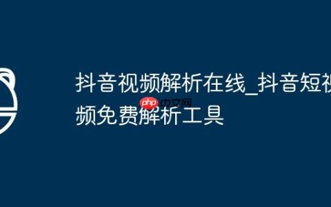 抖音视频解析在线_抖音短视频免费解析工具